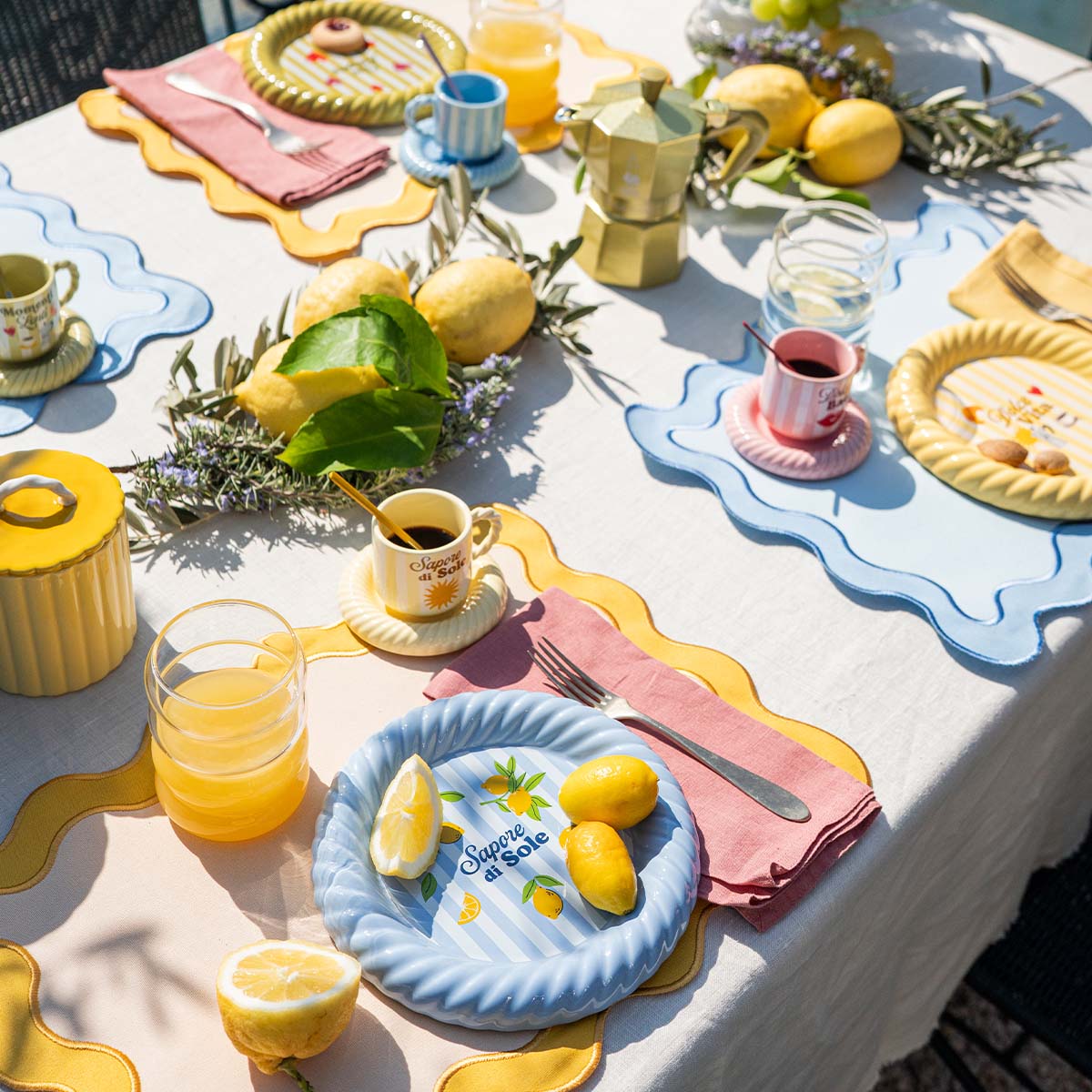 Set 2 tazzine sole e mare