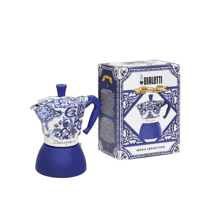 Moka Induction Bialetti Dolce&Gabbana Blu Mediterraneo
