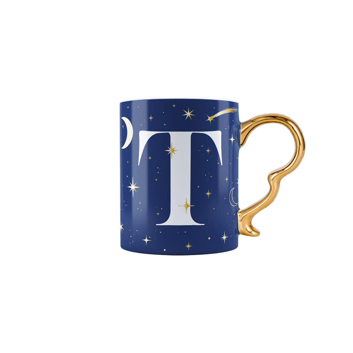 Mug con lettera T - Cielo Stellato