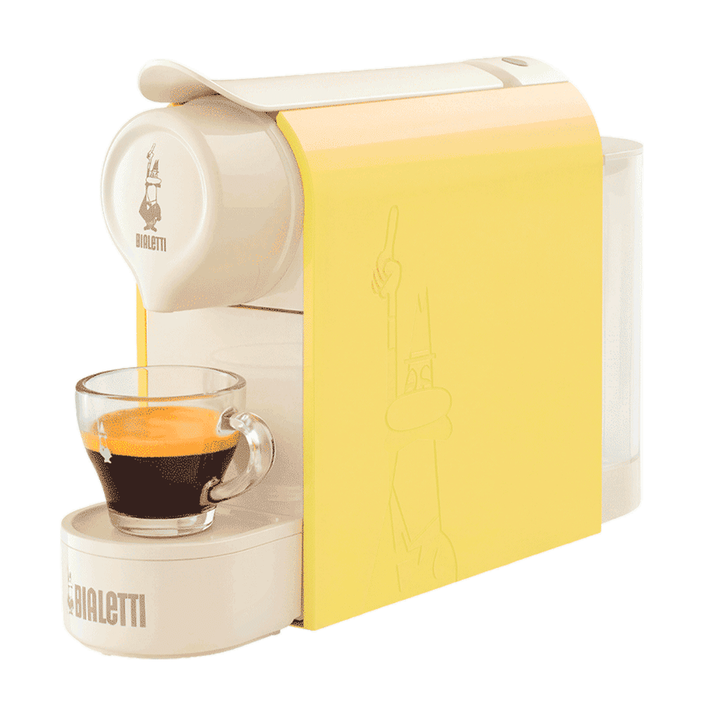 Gioia Bialetti giallo burro - macchina del caffè a capsule