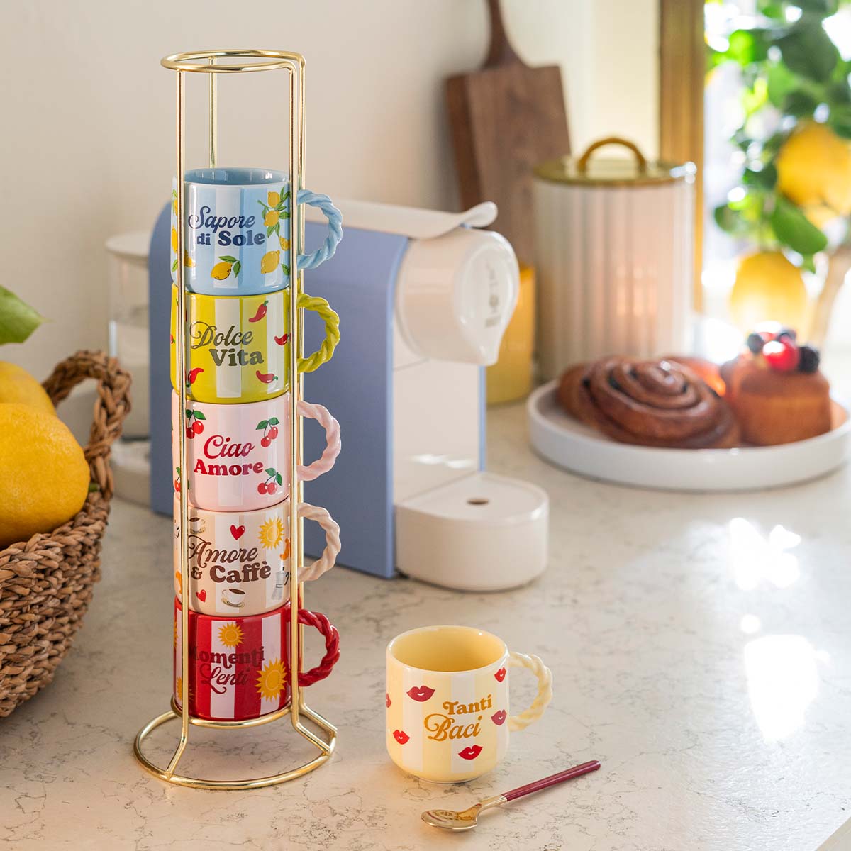 Gioia Bialetti azzurra - macchina del caffè a capsule
