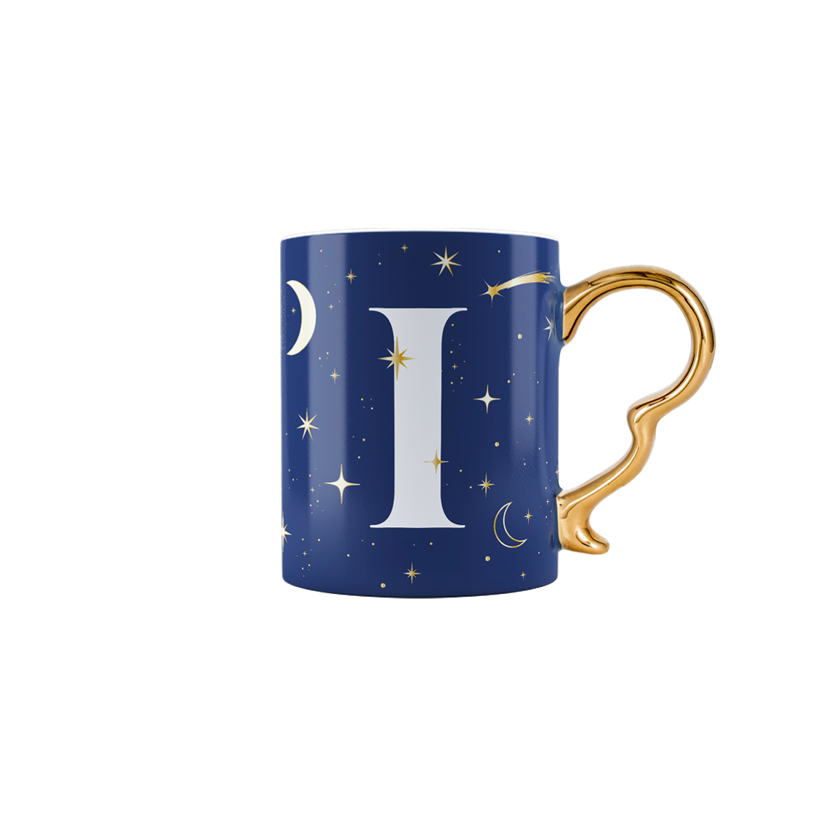 Mug con lettera I - Cielo Stellato