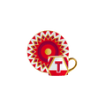 Tazzina tombola con lettera T