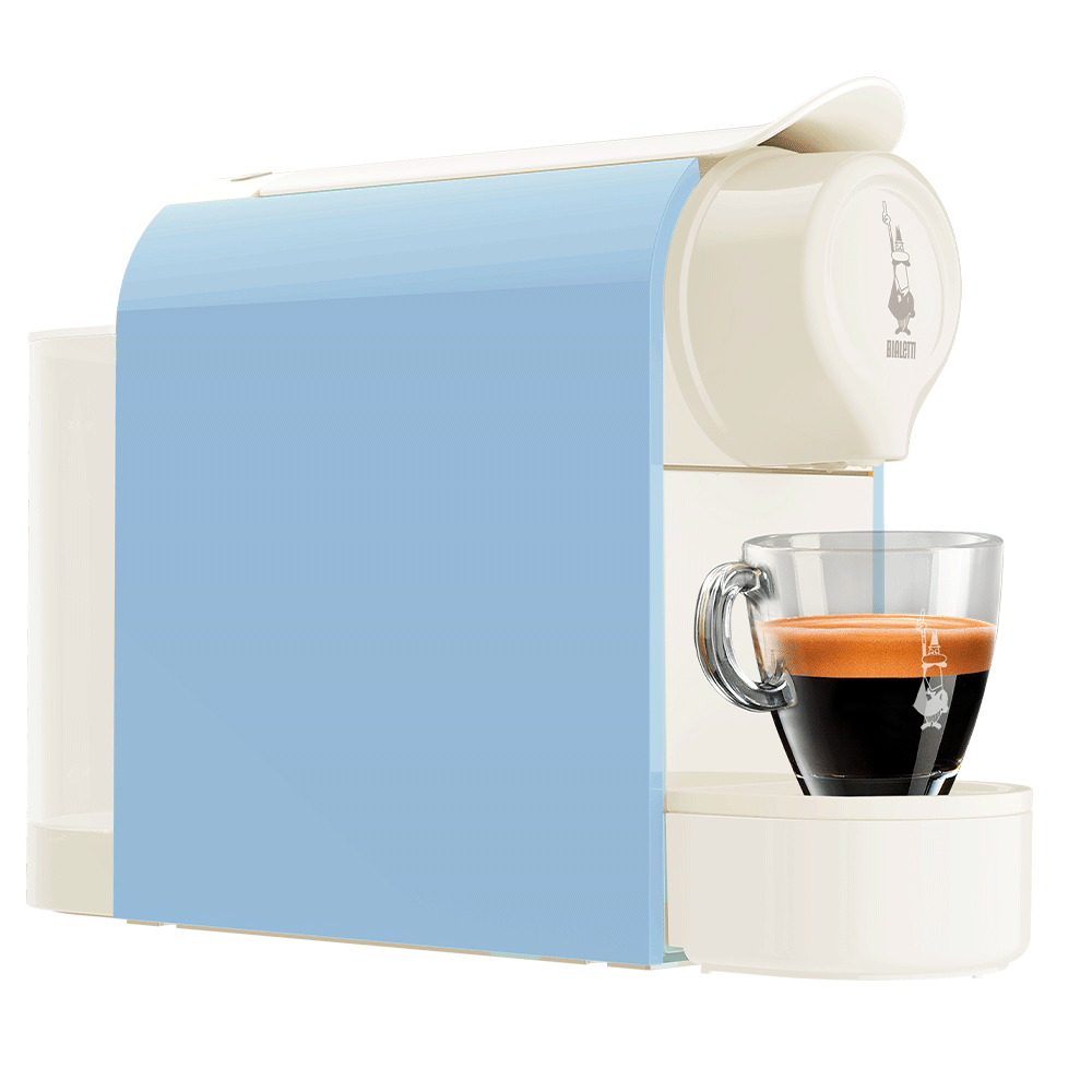 Gioia Bialetti azzurra - macchina del caffè a capsule
