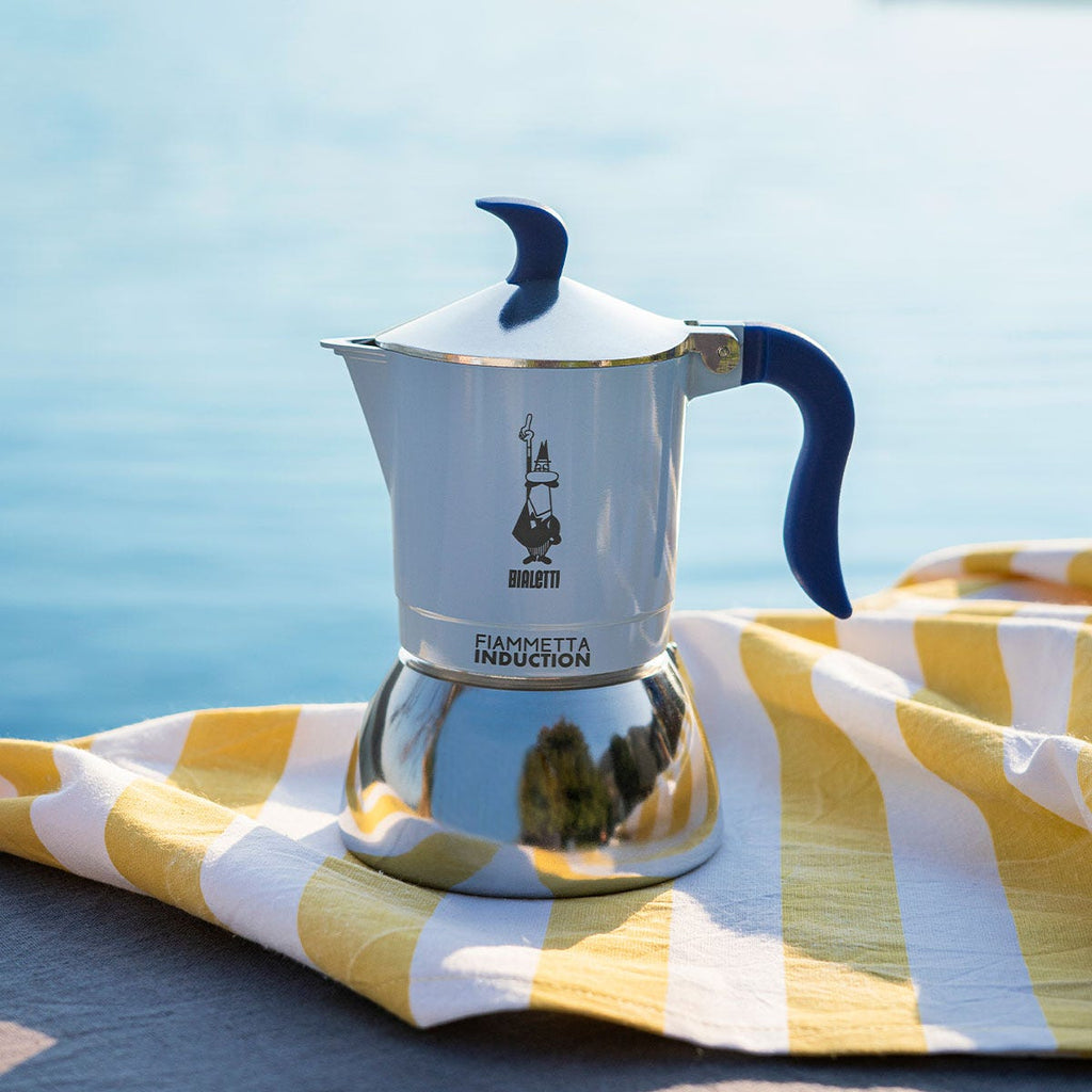 Fiammetta Induction 4 tazze azzurro onda