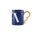 Mug con lettera V - Cielo Stellato